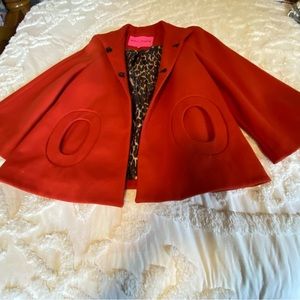 Betsey Johnson wool A line swing coat